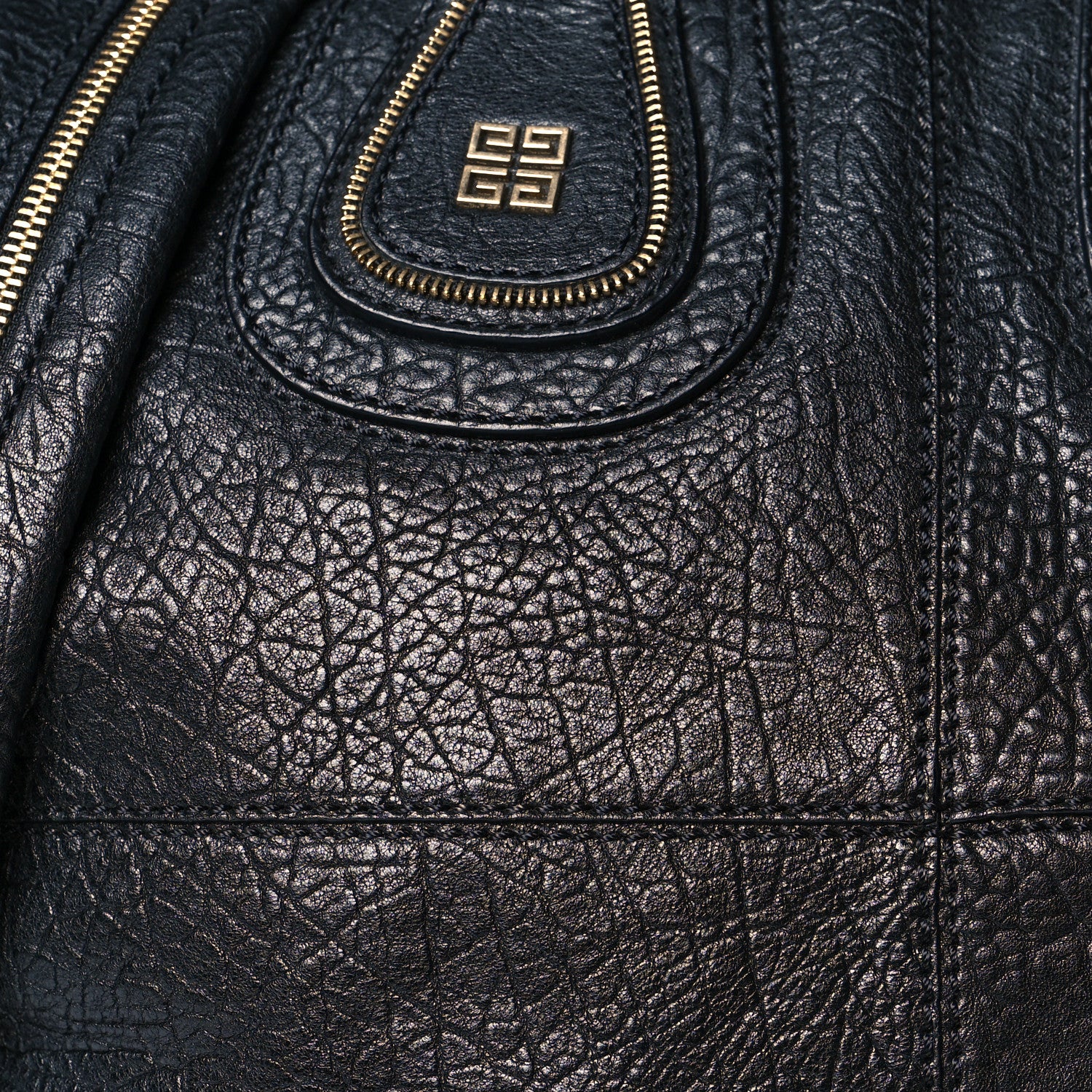 Givenchy Pebbled Lambskin Zip Animation Medium Nightingale Black 8 of 10