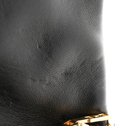 Louis Vuitton Lambskin Embossed Monogram Pochette Coussin Black 17 of 18