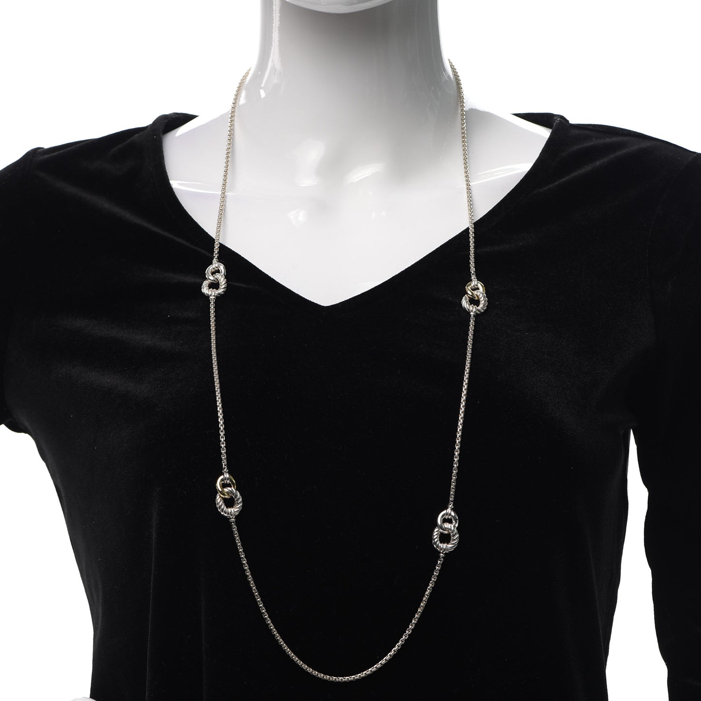 Sterling Silver 18K Yellow Gold Belmont Station Necklace