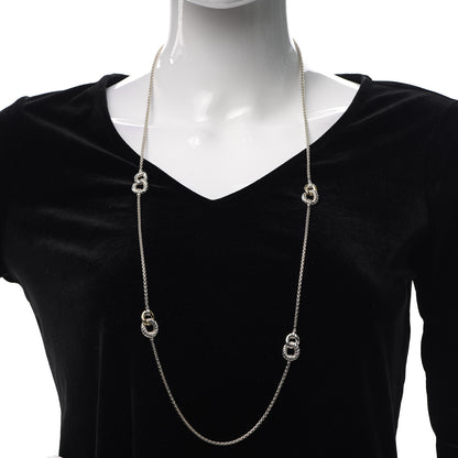 David Yurman Sterling Silver 18K Yellow Gold Belmont Station Necklace 2 of 6