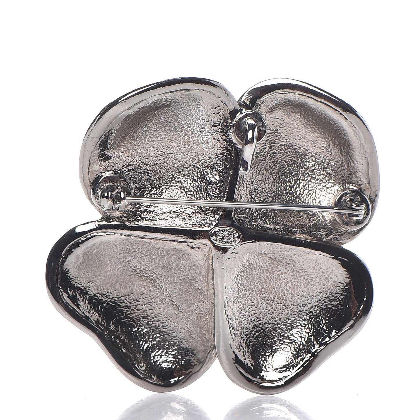 Enamel Camellia Brooch White