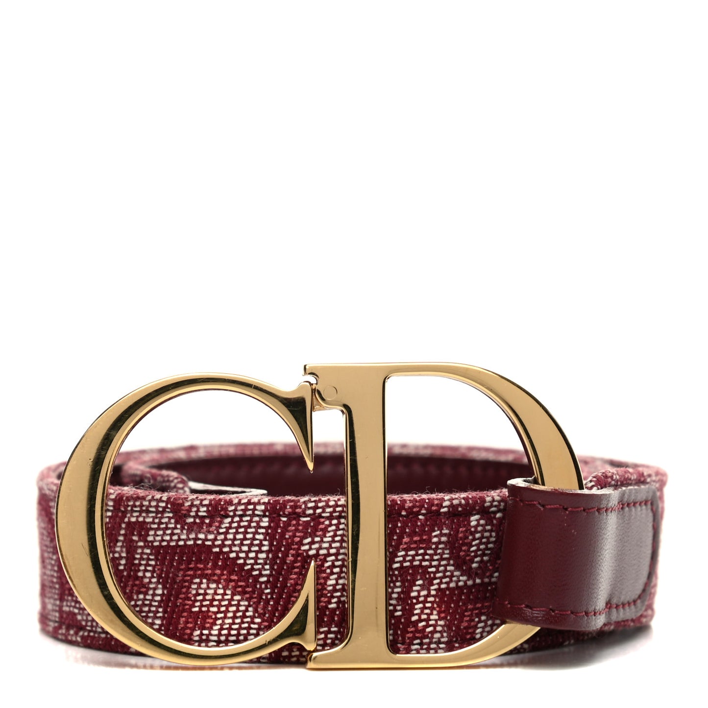 Monogram CD Belt 80 Burgundy