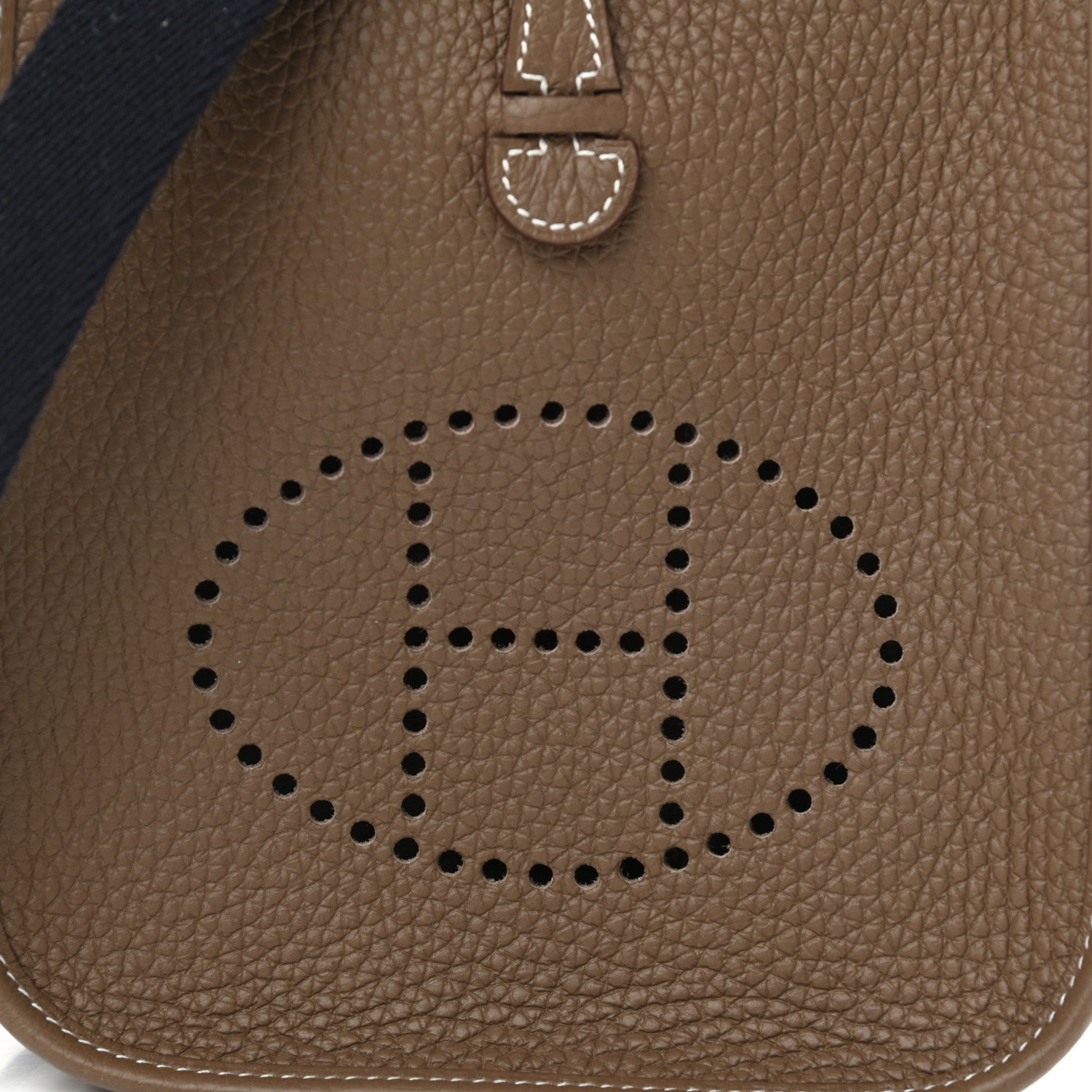 Hermes Taurillon Clemence Amazone Evelyne TPM Etoupe Bleu Indigo 8 of 11