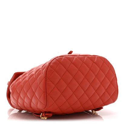 Chanel Lambskin Quilted Small Urban Spirit Backpack Red 4 of 10