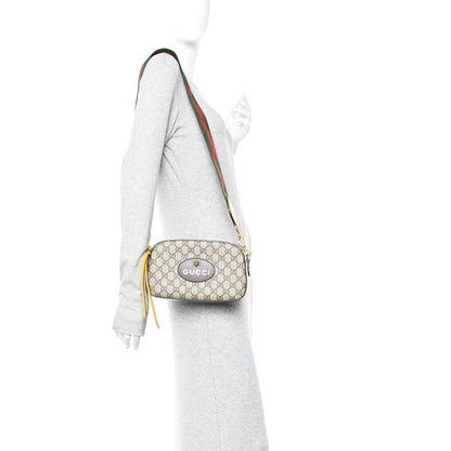 Gucci GG Supreme Monogram Web Neo Vintage Shoulder Bag Beige New Acero Crop 2 of 14