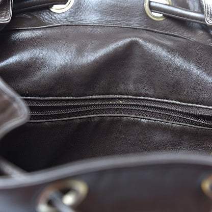 Chanel Lambskin Quilted Backpack Brown 8 of 11