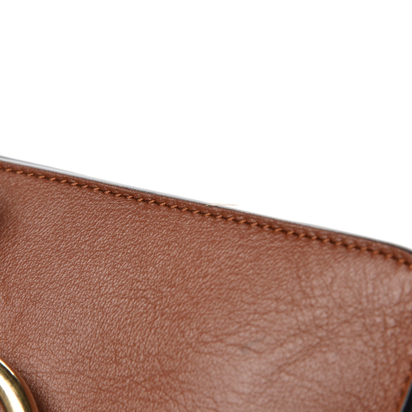 Suede Calfskin Mini Faye Bracelet Bag Tobacco