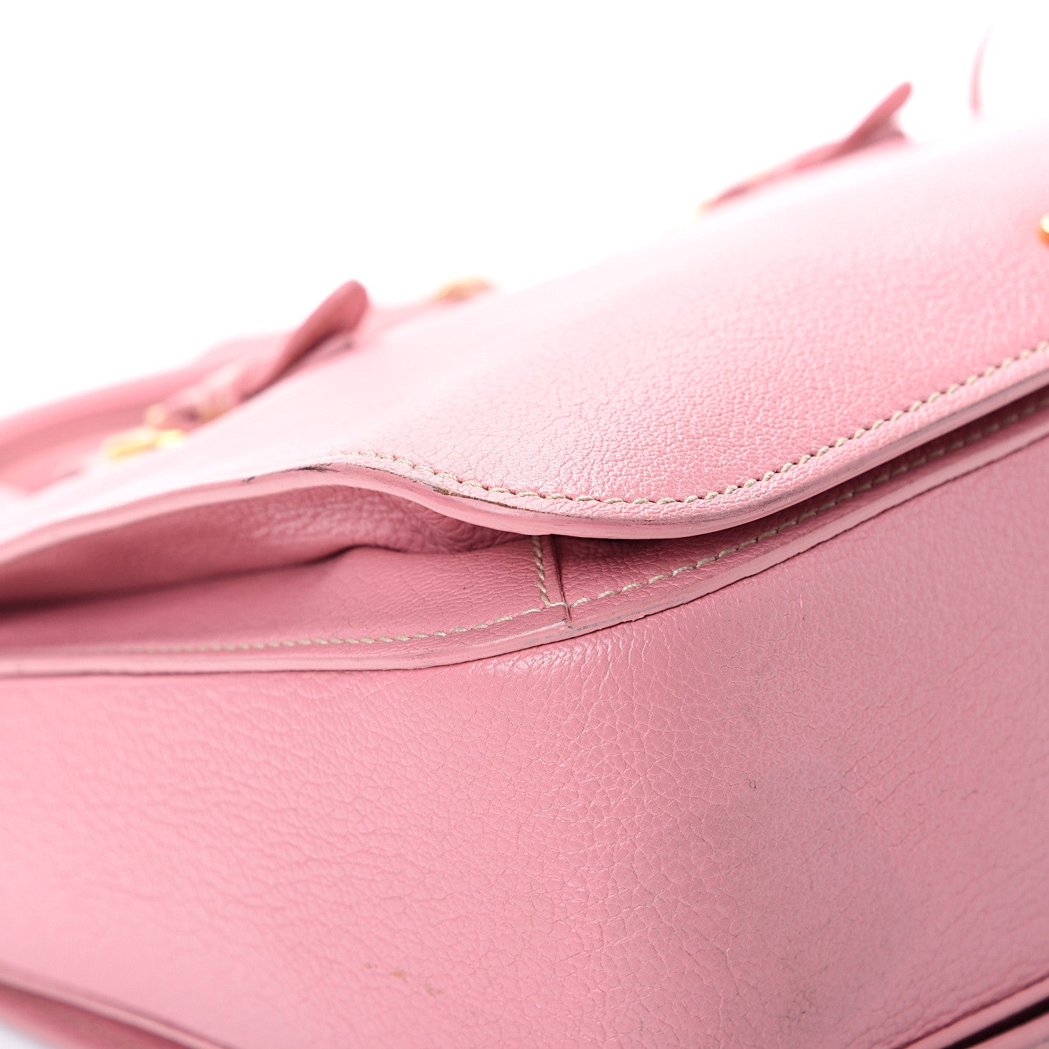 Miu Miu Goatskin Madras Shopping Tote Rosa 12 of 27