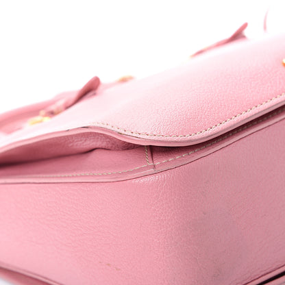 Miu Miu Goatskin Madras Shopping Tote Rosa 12 of 27