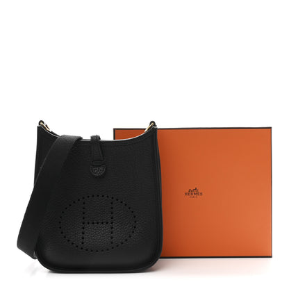 Hermes Taurillon Clemence Evelyne TPM Black 11 of 11