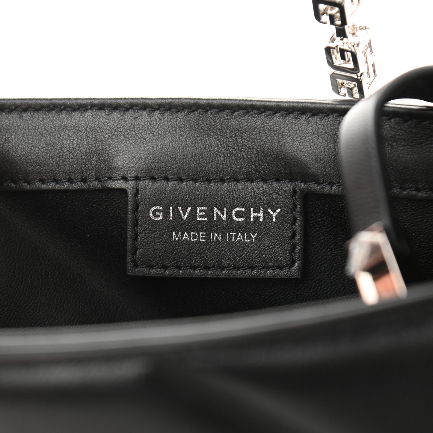 Lambskin Padded Small Cut Out Shoulder Bag Black