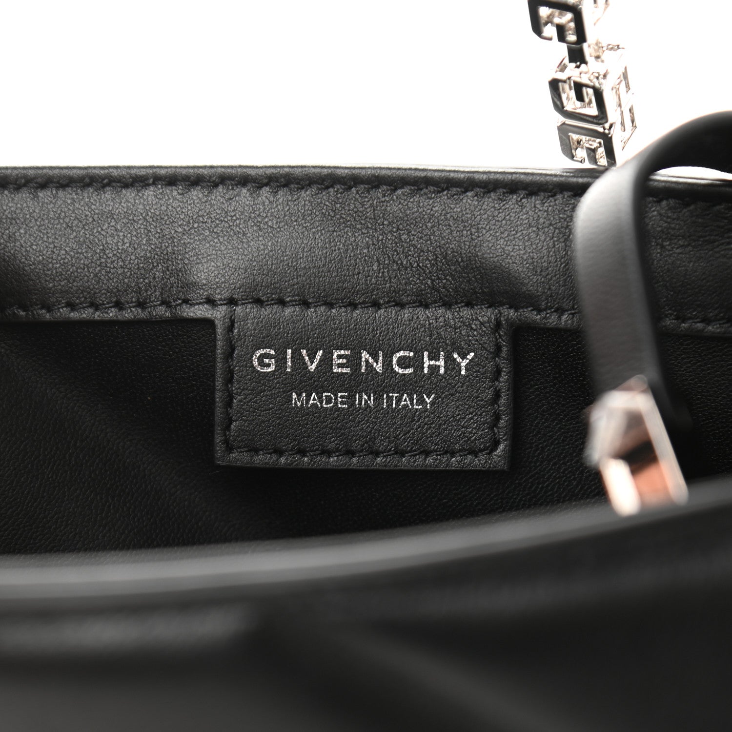 Givenchy Lambskin Padded Small Cut Out Shoulder Bag Black 7 of 8