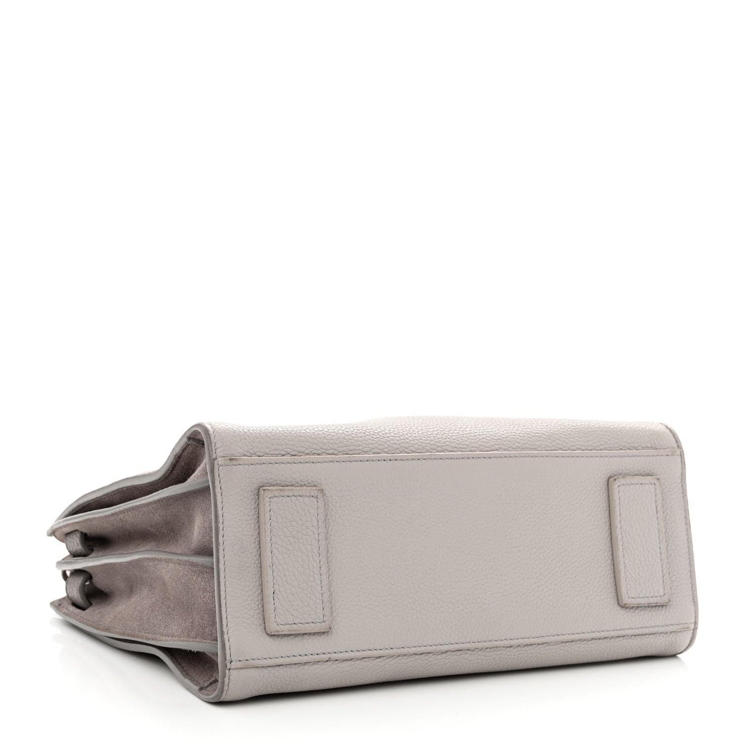 Saint Laurent Grained Calfskin Bi-Color Baby Supple Sac De Jour Souris Fog 4 of 12