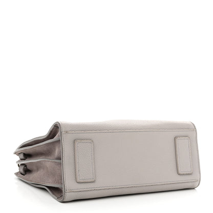 Saint Laurent Grained Calfskin Bi-Color Baby Supple Sac De Jour Souris Fog 4 of 12