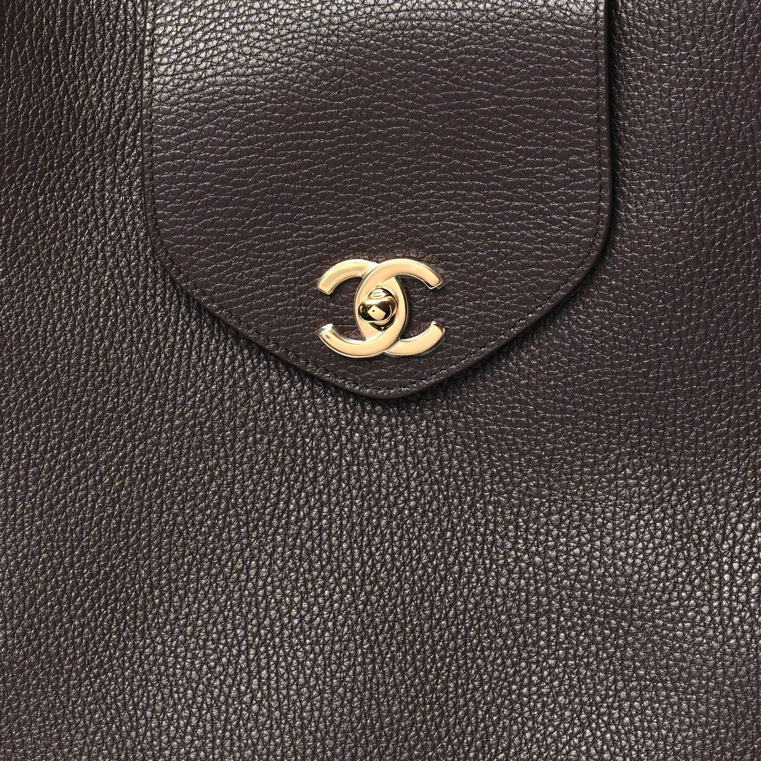 Chanel Grained Calfskin Large Shopping Bag Brown 8 of 10