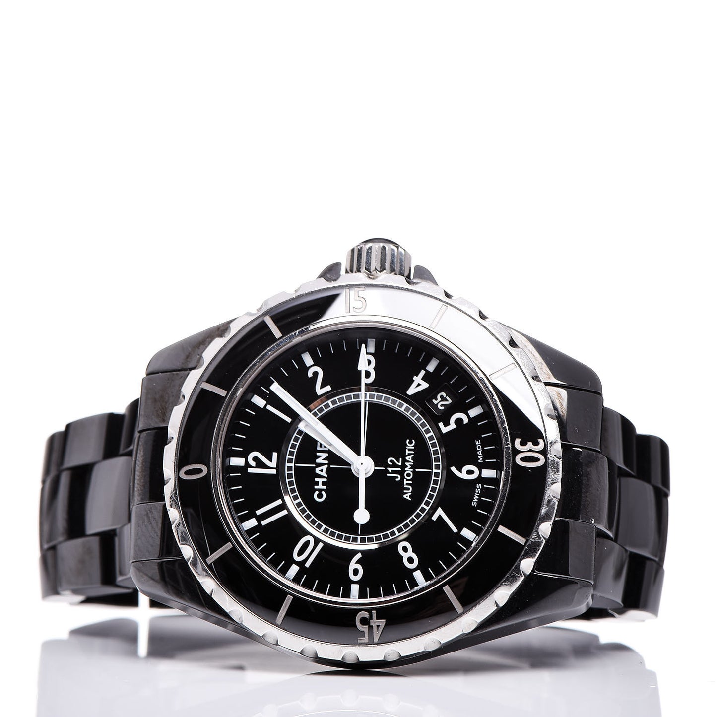 Stainless Steel Ceramic 38mm J12 Automatic Watch Black