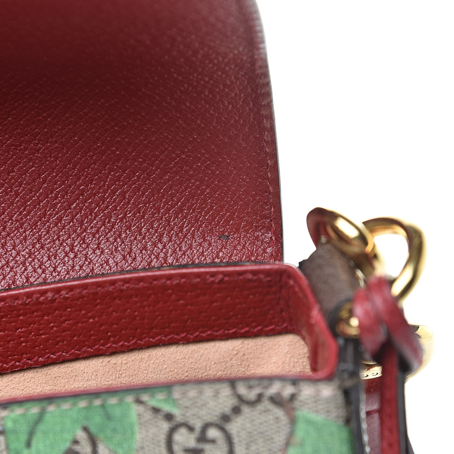 Gucci GG Supreme Monogram Tian Web Medium Padlock Messenger Shoulder Bag Beige Multicolor New Acero 12 of 12