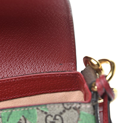 Gucci GG Supreme Monogram Tian Web Medium Padlock Messenger Shoulder Bag Beige Multicolor New Acero 12 of 12