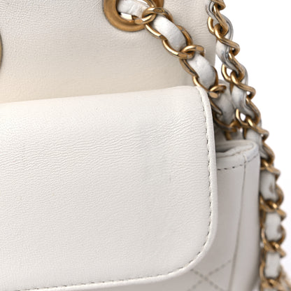 Chanel Lambskin A Real Catch Flap Bag White 12 of 14