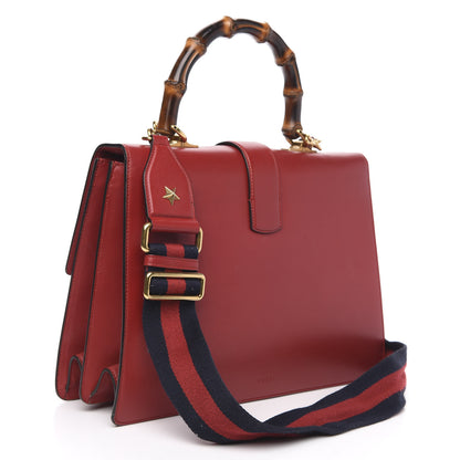 Gucci Moon Calfskin Web Large Dionysus Bamboo Top Handle Bag Hibiscus Red 5 of 18