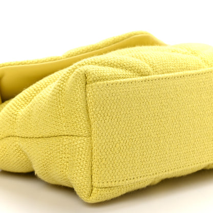 Saint Laurent Canvas Quilted Toy Loulou Puffer Monogram Chain Satchel Jaune Citron 9 of 10