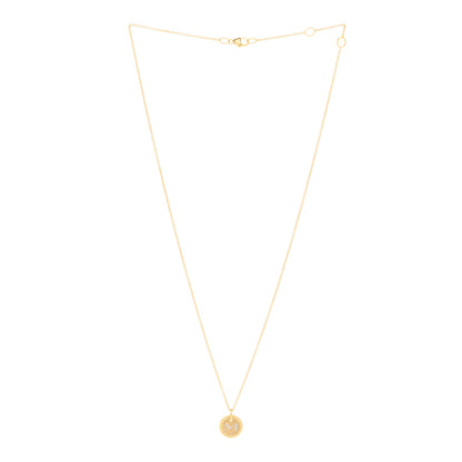 David Yurman 18K Yellow Gold Diamond Initial M Charm Necklace 3 of 5