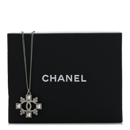 Chanel Crystal Strass Necklace Silver 4 of 5