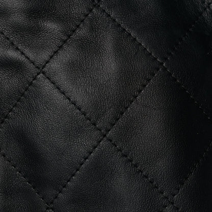 Chanel Calfskin Quilted Fringe Small Shopping Bag Black 14 of 14