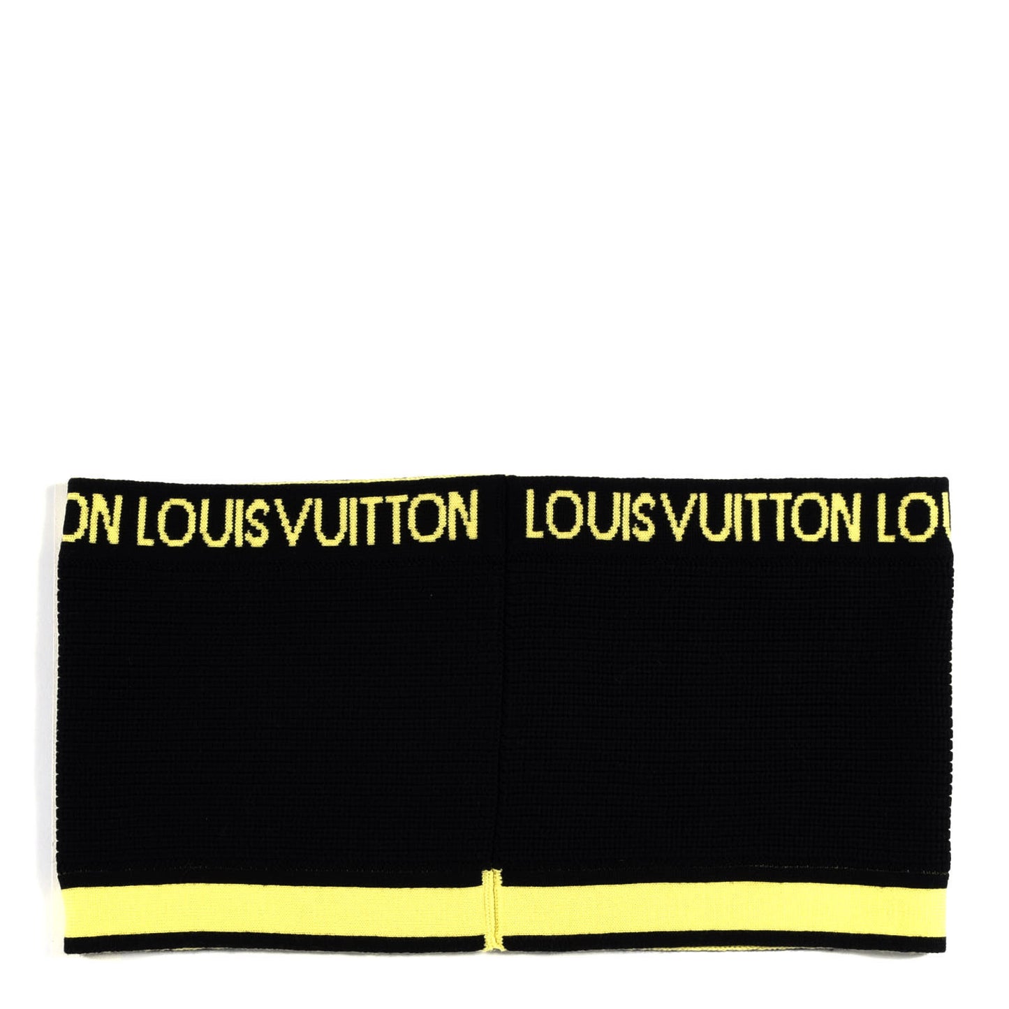 Wool Gravity Snood Scarf Black Jaune