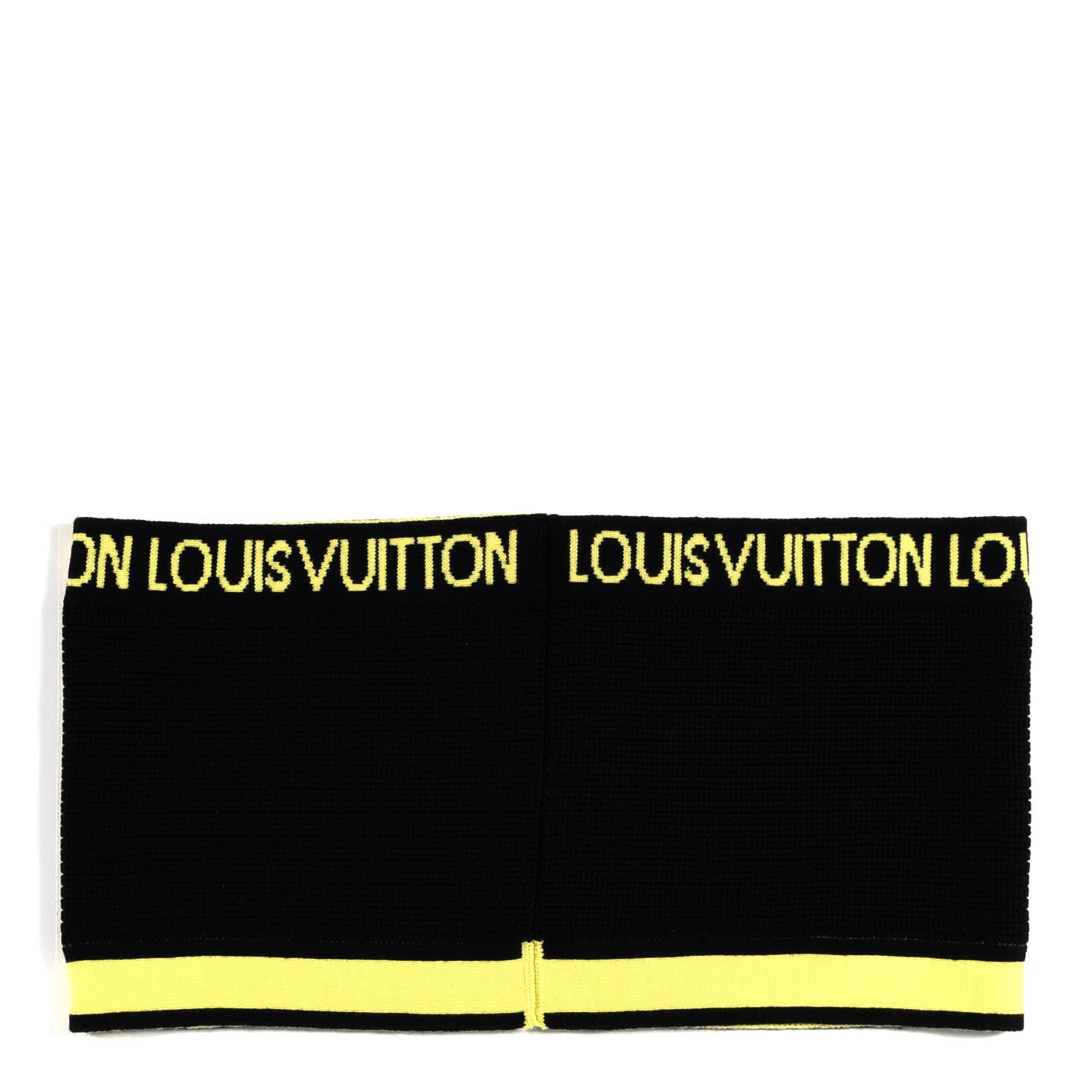 Louis Vuitton Wool Gravity Snood Scarf Black Jaune 2 of 5