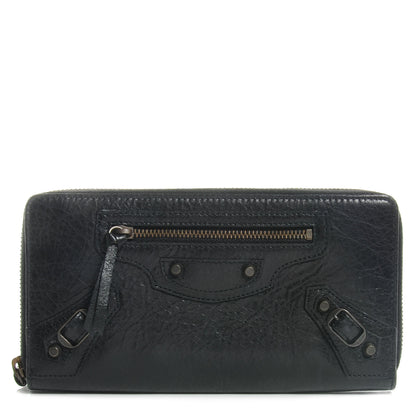 Balenciaga Arena Classic Hardware Continental Zip Around Wallet Black 1 of 7