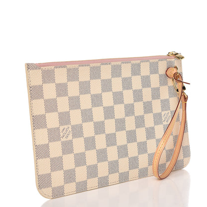 Louis Vuitton Damier Azur Neverfull MM GM Pochette Rose Ballerine 4 of 21