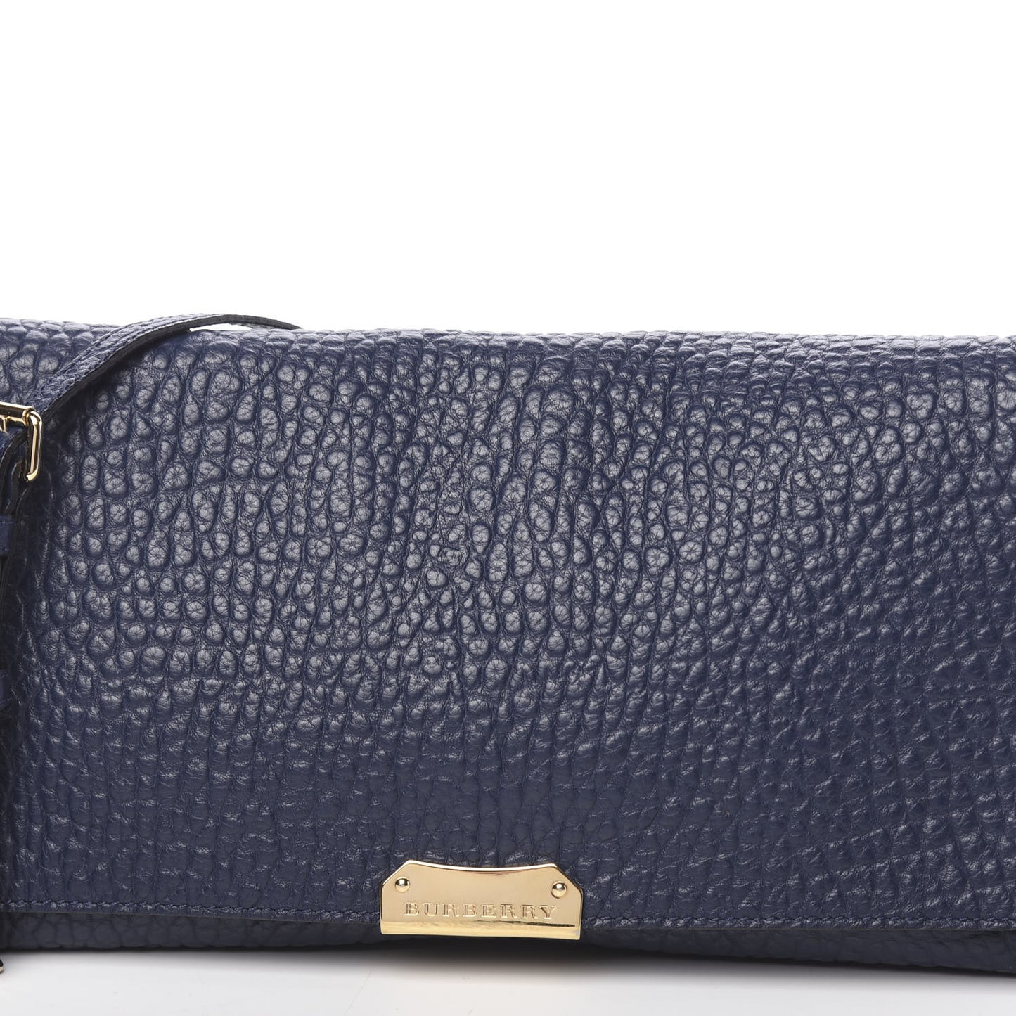 Signature Grain Medium Mildenhall Crossbody Bag Blue Carbon