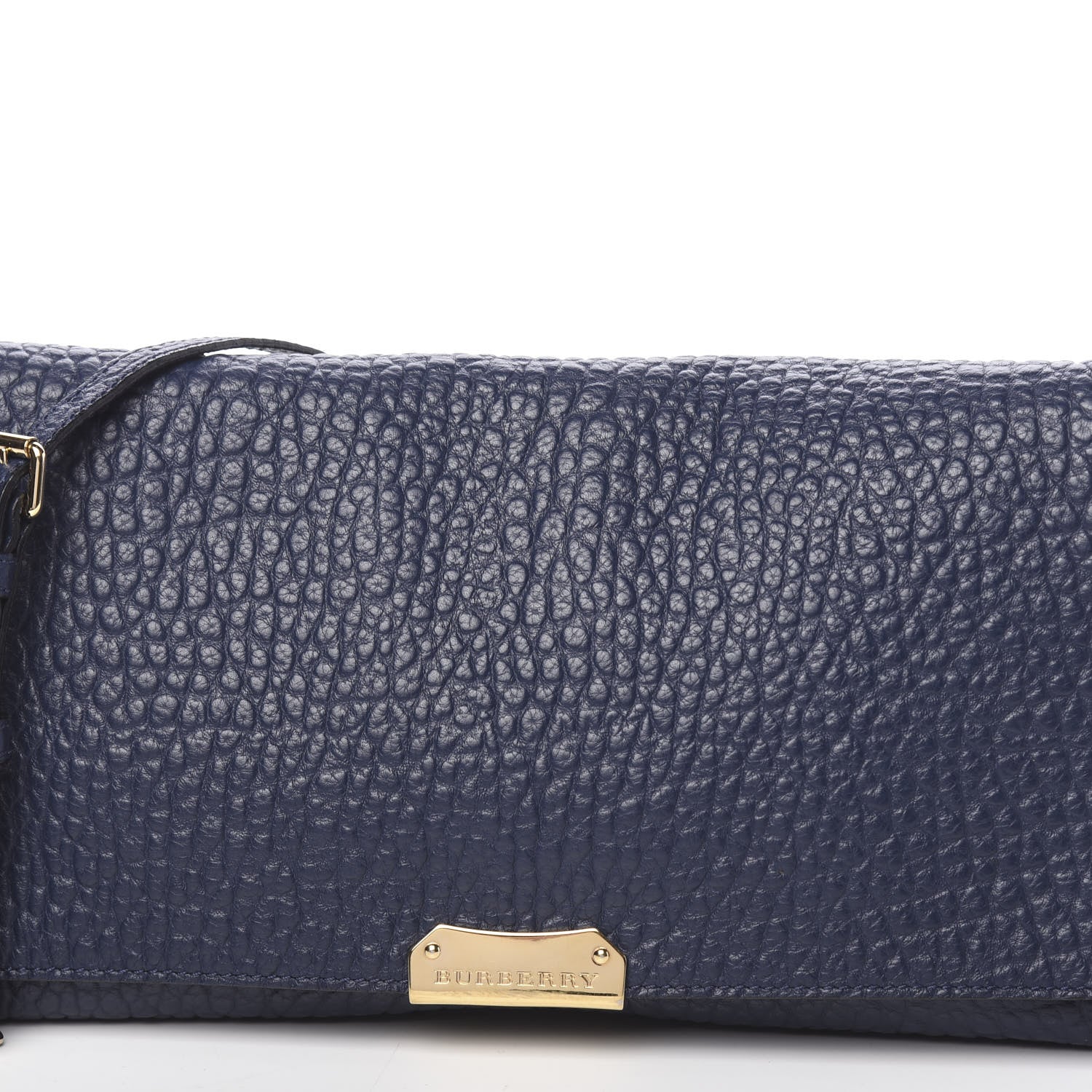 Burberry Signature Grain Medium Mildenhall Crossbody Bag Blue Carbon 9 of 11