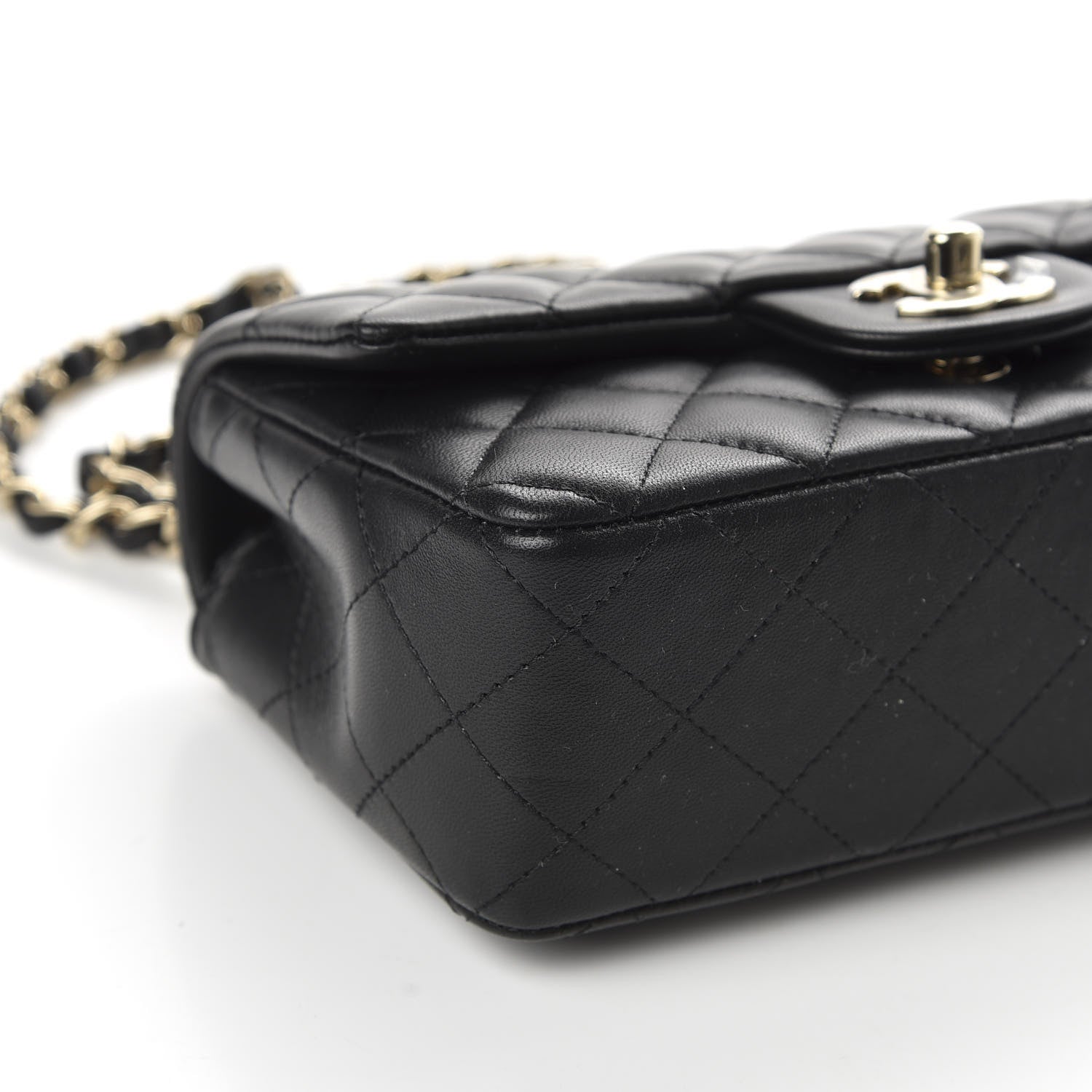 Chanel Lambskin Quilted Mini Rectangular Flap Black 8 of 9