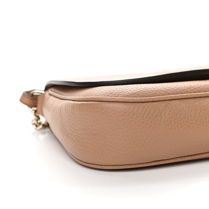 Gucci Pebbled Calfskin Medium Soho Flap Crossbody Camelia 8 of 9