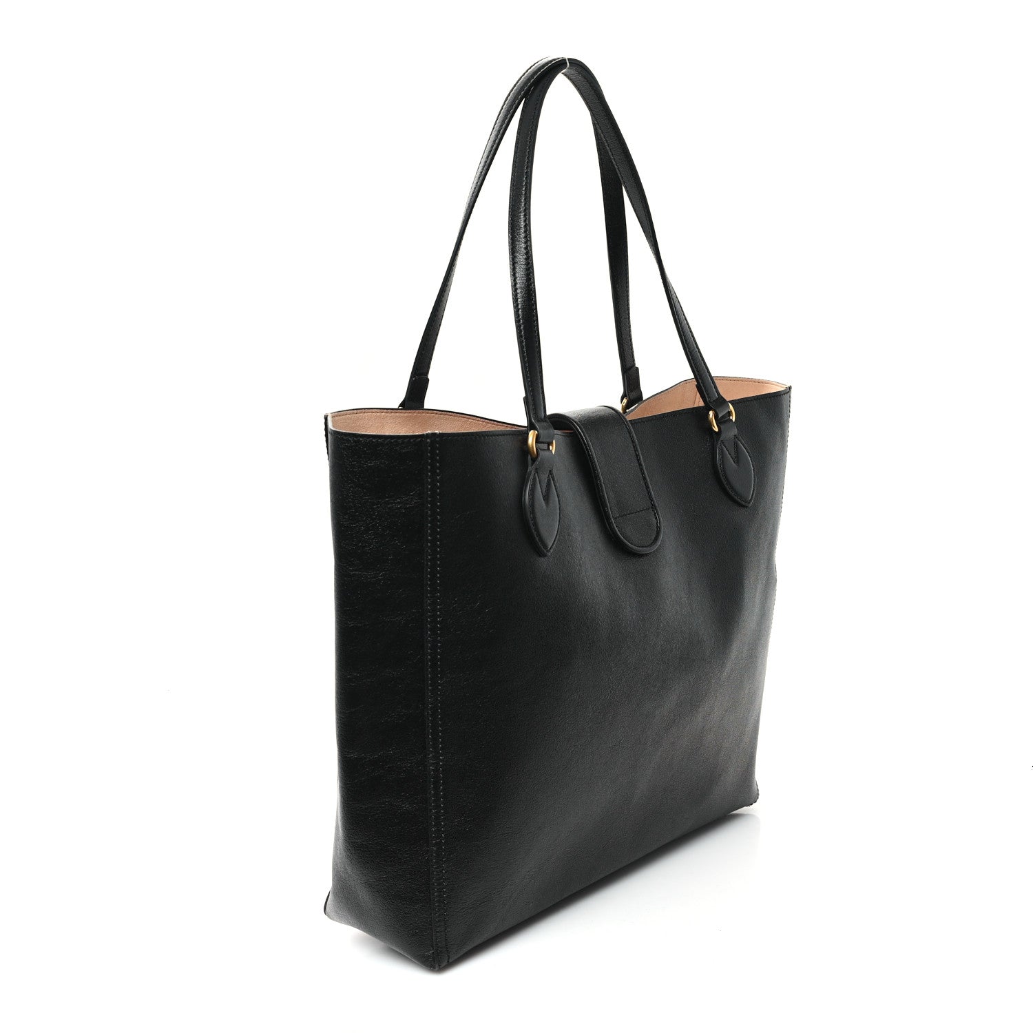 Gucci New Sakai Calfskin Lux Medium Dahlia Tote Black 3 of 11