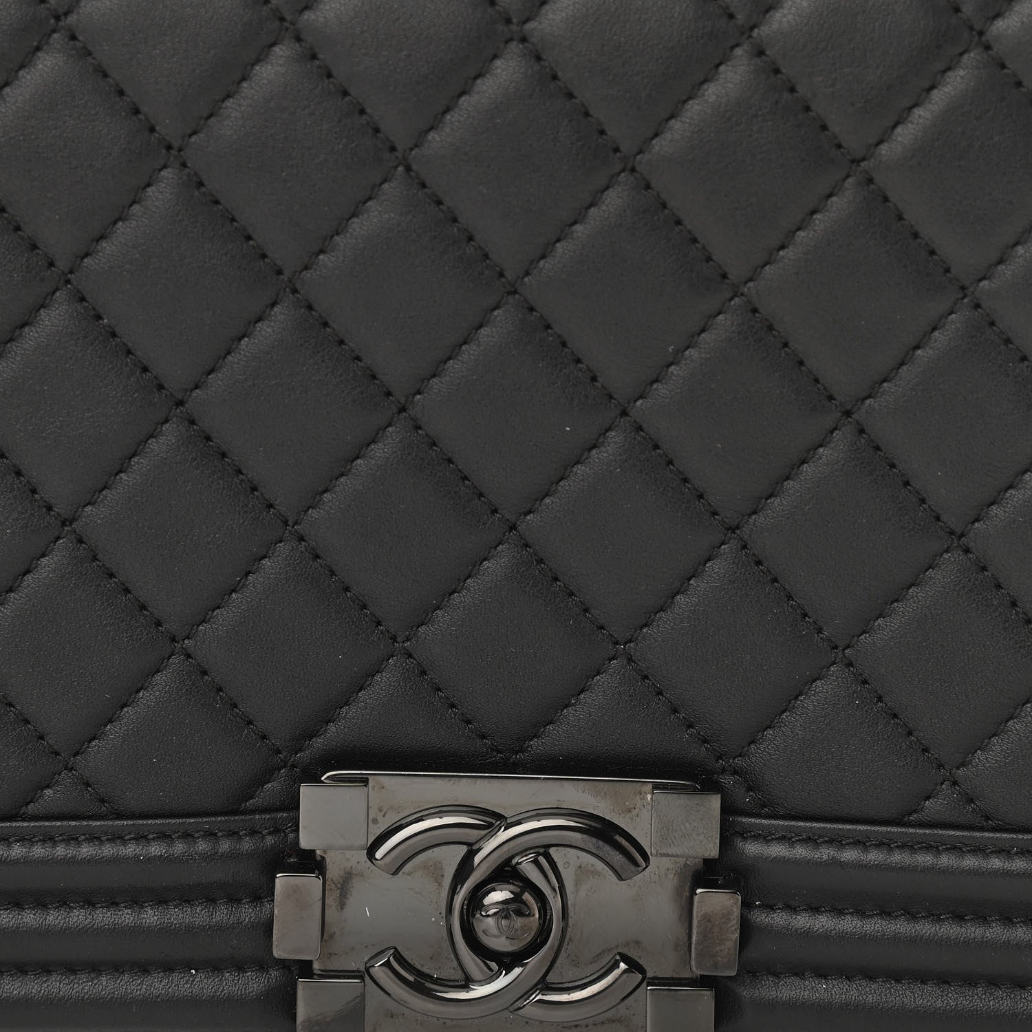 Chanel Calfskin Quilted Boy Clutch With Removable Chain So Black 8 of 12