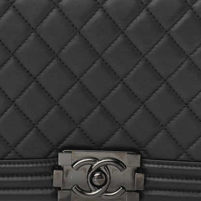 Chanel Calfskin Quilted Boy Clutch With Removable Chain So Black 8 of 12