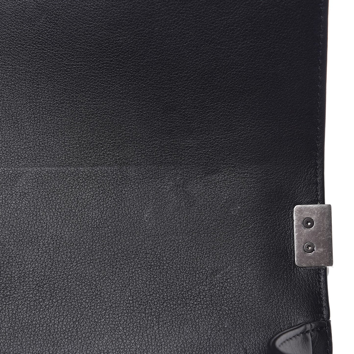 Calfskin Quilted Small Boy Flap Black