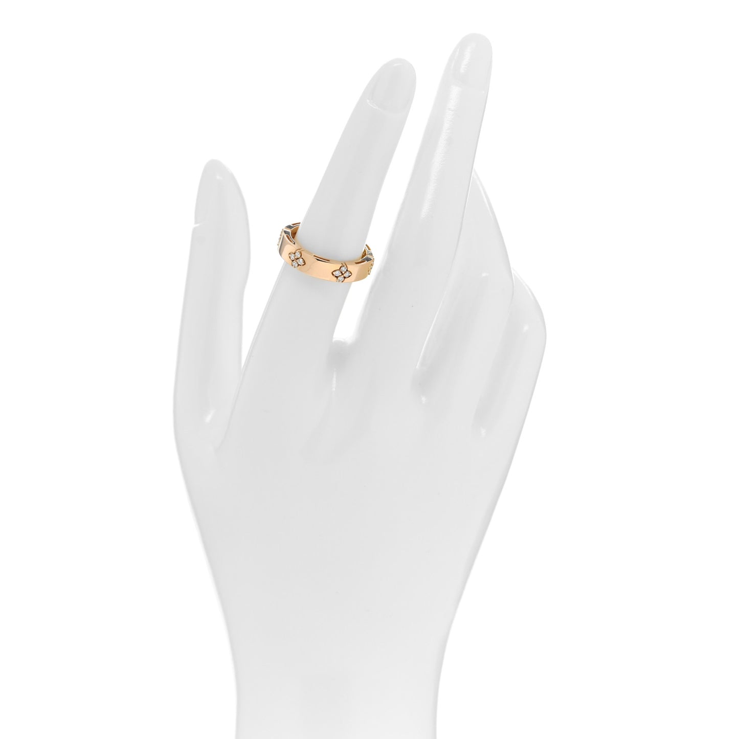 18K Yellow Gold Diamond Narrow Love in Verona Band Ring 54 6.75