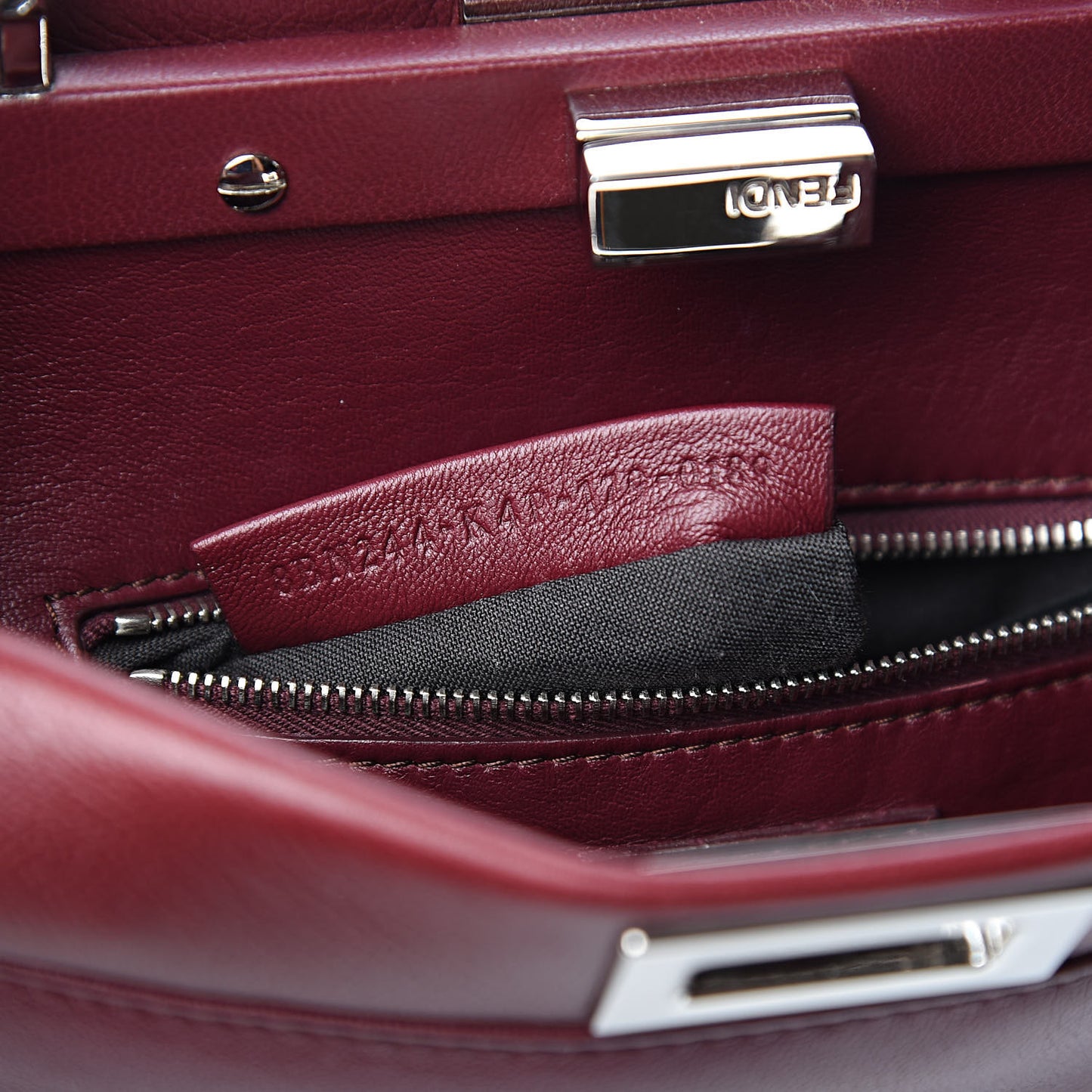 Nappa Mini Peekaboo Iconic Satchel Bordeaux