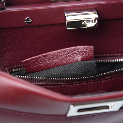 Fendi Nappa Mini Peekaboo Iconic Satchel Bordeaux 8 of 15
