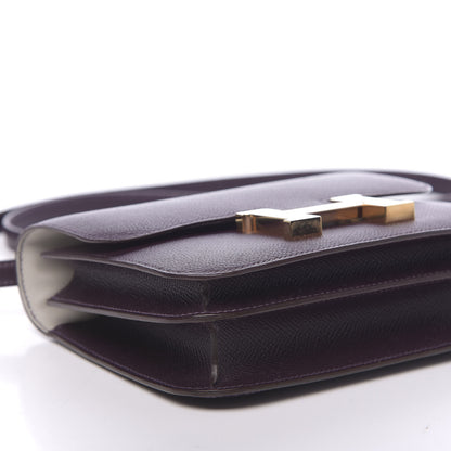 Hermes Epsom Horseshoe Constance 18 Raisin Gris Mouette 9 of 11