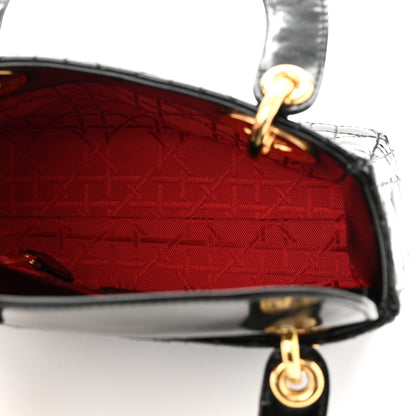 Christian Dior Patent Cannage Mini Lady Dior Black 5 of 13