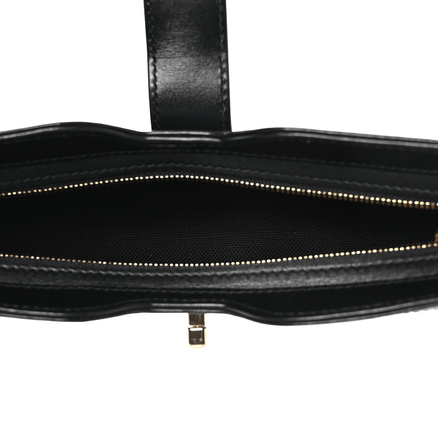 Gucci Calfskin Mini Moon Side Shoulder Bag Black 4 of 9