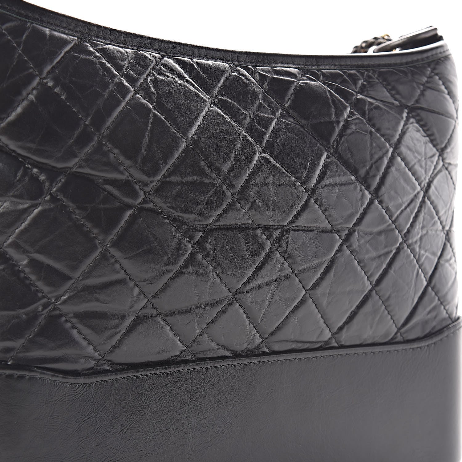 Chanel Aged Calfskin Quilted Medium Gabrielle Hobo Black 11 of 12
