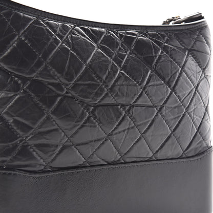 Chanel Aged Calfskin Quilted Medium Gabrielle Hobo Black 11 of 12
