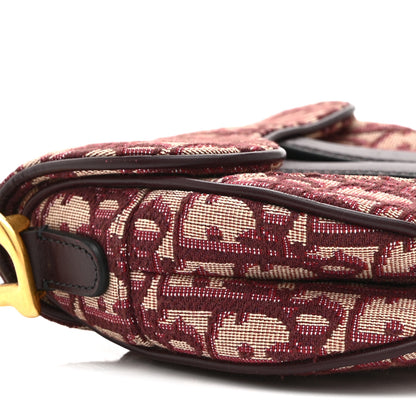 Christian Dior Oblique Mini Saddle Bag Burgundy 9 of 10