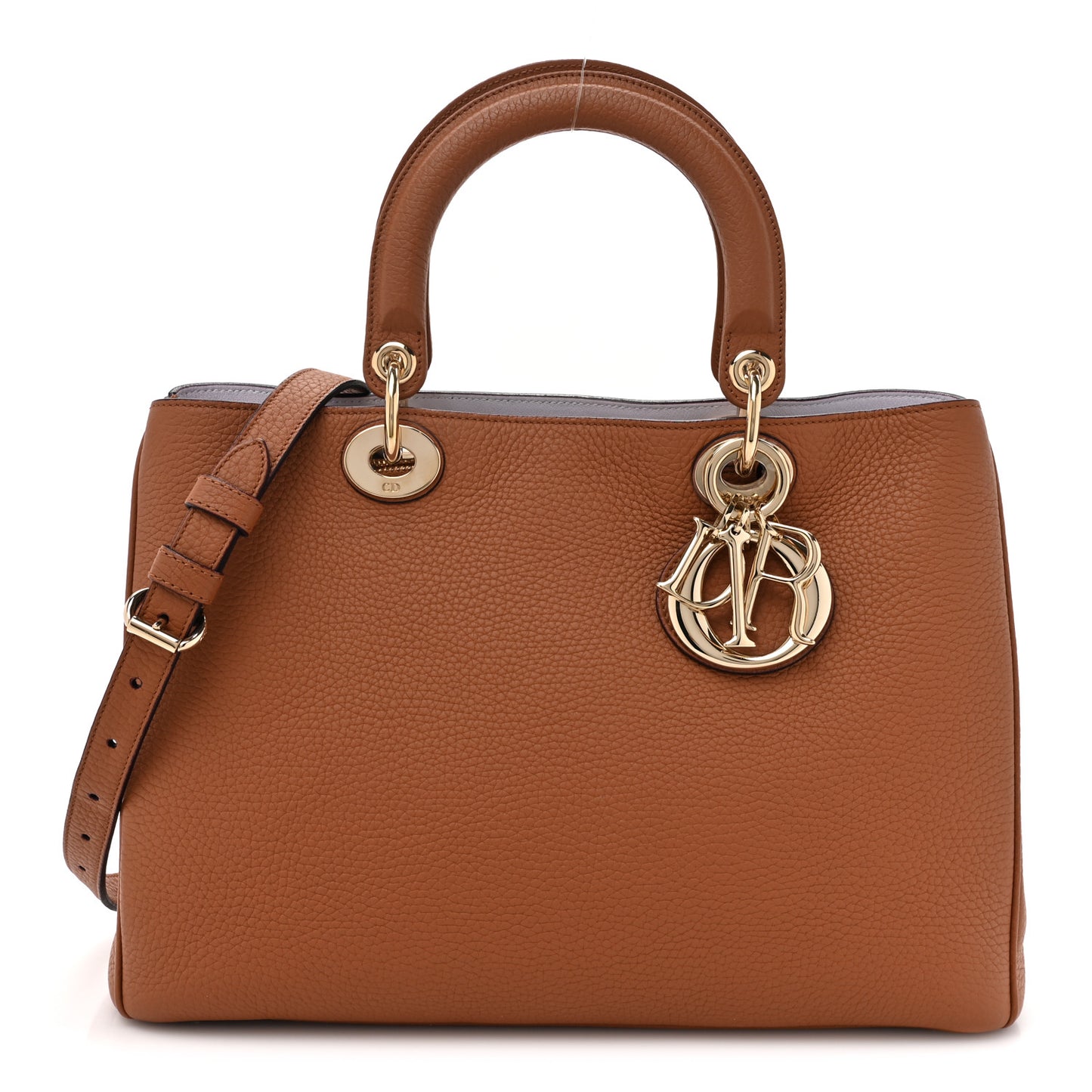 Bullcalf Medium Diorissimo Tote Brown Purple